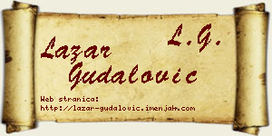 Lazar Gudalović vizit kartica